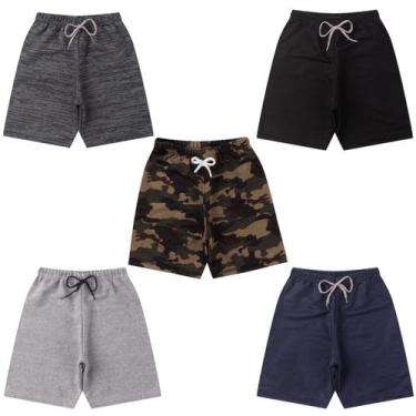 Imagem de Kit 3 Bermudas Infantis Menino Sortidas Cós com Elástico Confortável T