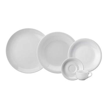 Imagem de Serviço de Jantar e Café 30 Peças em Porcelana, Modelo Voyage Coup, Branco, Porcelana Schmidt