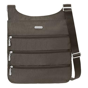 Imagem de Baggallini Bolsa transversal de viagem com zíper grande, Marrom, One Size