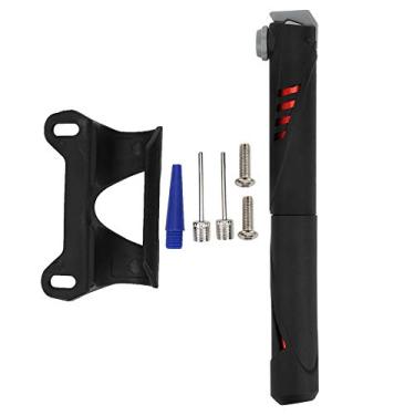 Imagem de Mini bomba manual de bicicleta Schrader/Presta válvula universal para bicicleta inflador acessório de ciclismo mini bomba de bicicleta (preto e vermelho)