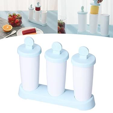 Imagem de 2 Peças DIY Molde de Picolé Durável DIY Suportes de Bandeja de Picolés com Funil de Silicone,3 Grades Moldes de Picolé de Silicone, Escova de Limpeza Suprimentos de Cozinha