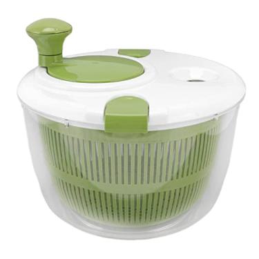 Imagem de Salada Spinner, grande mão Cranking Frutas vegetais Máquina de lavar roupa de plástico escorredor de salada com tigela para cozinha Preparação de alimentos mais rápida, para lavar vegetais, frutas