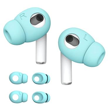Imagem de DamonLight 2 pares de capas de fone de ouvido de silicone para AirPods 3 [não serve no estojo de carregamento][registrado com patente americana] Compatível com Apple AirPods 3 (azul gelo)