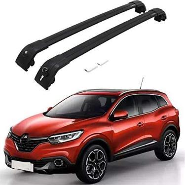 Imagem de UDP-Auto 2 peças adequadas para Renault Kadjar 2015-2020 alumínio travável trilho de teto barras transversais bagagens bagageira - preto