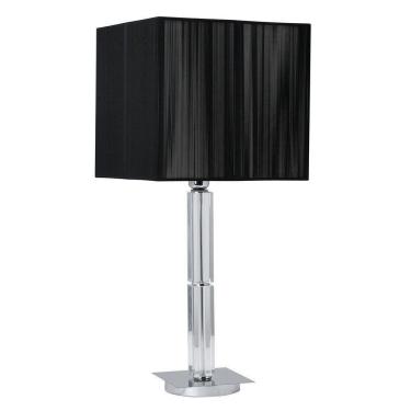 Imagem de Abajur Luminaria De Mesa Hefesto De Cristal Led Cúpula Preta