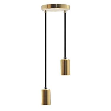 Imagem de Pendente Soquete Copinho E27 Dourado Duplo