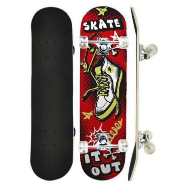 SKATE DE INICIAÇÃO - PRANCHA MADEIRA - 78cm - TOPGIM