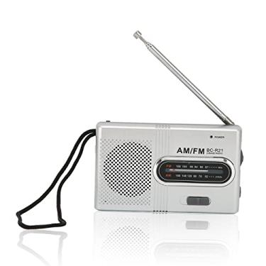 Imagem de Acogedor AM FM Transistor Radio, reprodutor de rádio portátil para viagem em casa, entretenimento trabalho estudo de emergência, operado por 2 pilhas AA, FM: 88-108MHz, AM: 530-1600KHz