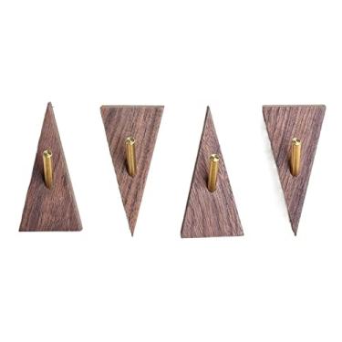 Imagem de KIZQYN Ganchos de casaco cabide de parede, gancho de madeira, gancho de casaco, prateleira simples para entrada, sala de estar, quarto, guarda-roupa, varanda, cozinha cabide de parede (Cor: E)