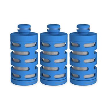 Imagem de Kit Filtro Para Garrafa de Água Philips GoZero Active AWP287, Azul, Contém 3 Unidades