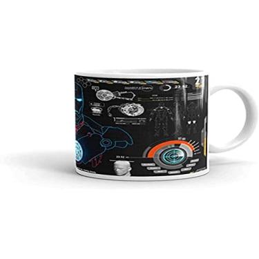 Imagem de Canequeiro Store Homem de Ferro Caneca de Porcelana Personalizada, Multicor, 10 x 10 x 10 cm