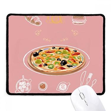Imagem de Mousepad sortido Italy Tomate Foods Pizza Borda costurada Tapete de borracha para jogos