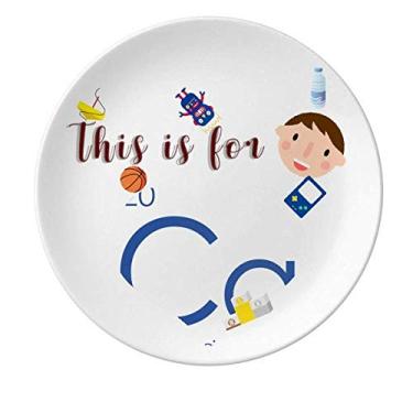 Imagem de Tabela de Período Elementos Químicos Terra Alcalina Metal Cálcio Ca Porcelana Prato Redondo Prato Menino Homem