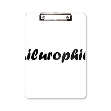 Imagem de Elegante Word Ailurophile prancheta pasta, bloco de anotação, placa de apoio A4