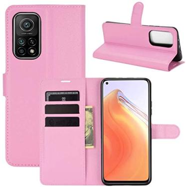 Imagem de Capa Capinha Carteira 360 Para Xiaomi Mi 10T com Tela de 6.67" polegadas - Case Couro Flip Wallet Anti Impacto - Danet (Rosa)