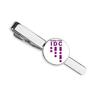Imagem de Morse Code Care Representação Dot-line Gravata Clip Bar Presente Homem Empresarial