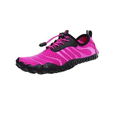 Imagem de Jueshanzj River Upstream Shoes Sapatos masculinos para uso ao ar livre Sapatos de praia femininos de cinco dedos, Roxa, 5.5