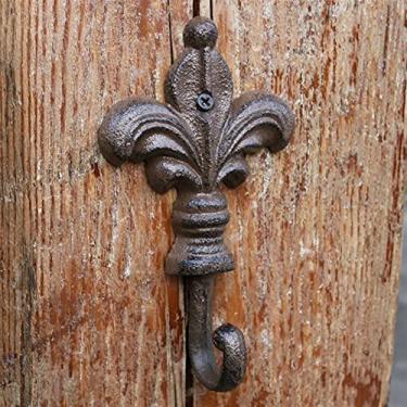 Imagem de GUIPAIHAI Ganchos de parede de ferro fundido rústico antigo feito à mão para pendurar plantas e casacos (cor: B)