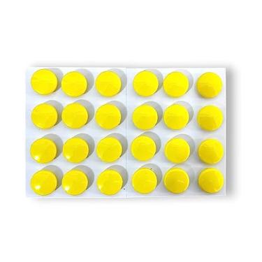 Imagem de Imãs De Geladeira e quadro magnético decorativo 24 Un - Bolinha Amarelo