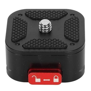 Imagem de Mini Placa de Liberação Rápida, Conectores Roscados de 1/4 e 3/8 Material de Liga de Alumínio Flexível e Estável, para Monitores de Câmera, Suportes, Microfones, tripé