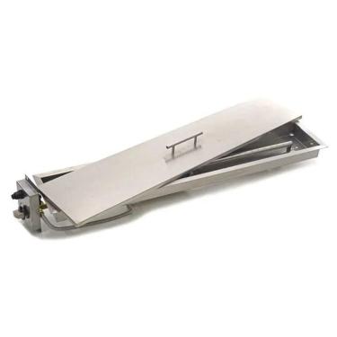 Imagem de Lareira a Gás para Área Externa Fire Pit Queimador Retangular - K3 Imports