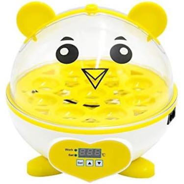 Imagem de Incubadora De Ovos Chocadeira Pequena Para Galinha Pato Pássaro Pombo Codorna,Amarelo,YUYANAIAI