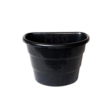 Imagem de Vasos Plastico De Parede Jardim e Horta Vertical 3 Litros - Kit 10 unidades (PRETO)