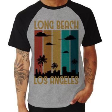 Imagem de Camiseta Raglan Long Beach Los Angeles - Foca Na Moda