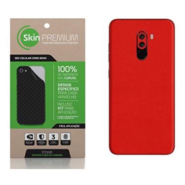 Imagem de Adesivo Skin Premium Fosco Vermelho Xiaomi Pocophone F1