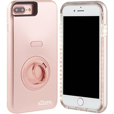 Imagem de Case-Mate Capa para iPhone 7 Plus - Allure Selfie - Capa de celular iluminada com luz LED para selfie - ouro rosa (compatível com iPhone 6/6S Plus)