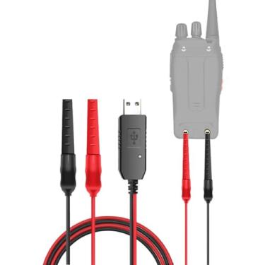 Imagem de BAOFENG Cabo carregador USB para transceptor de rádio bidirecional UV-5R UV-82 BF-888S Grampo de clipe de carregamento com luz indicadora (3,4 V-7,4 V) Uma faixa de