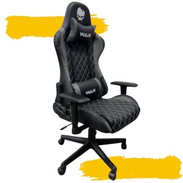 Imagem de Cadeira Escritório Gamer WAR WGC400 (Preta/Cinza)