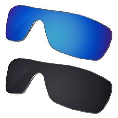 Imagem de Lentes de substituição Galvanic para óculos de sol Oakley Batwolf OO9101 – Várias opções, Ice + Black Polarized - Combo Pack, 0