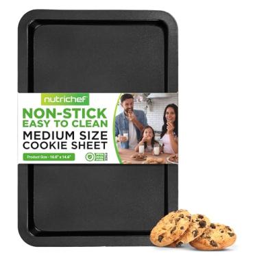 Imagem de Folha de biscoito antiaderente de 38 cm, utensílios de cozinha em metal de carbono de qualidade de restaurante de nível comercial médio preto, compatível com o modelo NCZK3B