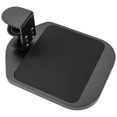 Imagem de VIVO Plataforma de suporte de mouse pad de madeira de fixação, ajustável embaixo da mesa bandeja giratória de 360° acessório de extensão de descanso, desktops de até 5 cm, preto, MOUNT-MS01B
