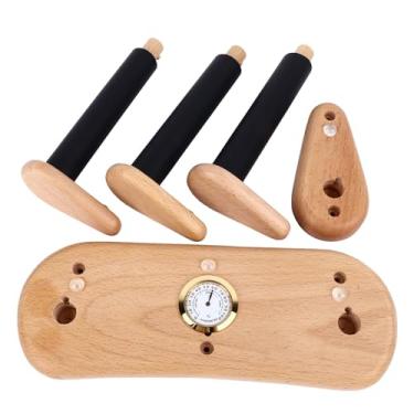 Imagem de Generic Montagem de Parede de Guitarra, Madeira EVA Fácil de Instalar Fine Workmansth Universal Guitar Display Rack Estável para Casa (Com higrômetro)