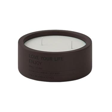 Imagem de 2 peças copo de vela de cerâmica minimalista e criativo nórdico para casa, vela de soja, copo vazio para casamento, jantar, festa-curta 13-OW-R0001 aroma de óleo de citronela