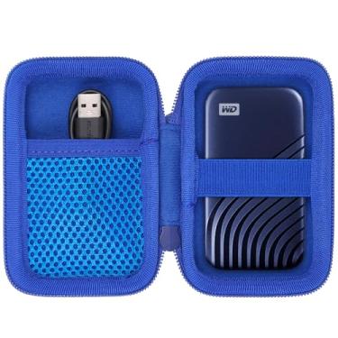 Imagem de Aenllosi Estojo rígido compatível com WD 1TB 2TB 500GB My Passport SSD externo portátil drive (azul)