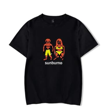 Imagem de bwpilczc Camiseta Dominic Fike Prone to Sunburn logotipo de verão feminina masculina 2024 nova camiseta de manga curta, Estilo 4, XXG