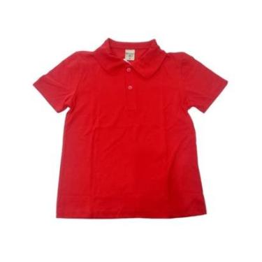 Imagem de Camisa Camiseta Polo Manga Curta Infantil Juvenil Malha Algodão-Masculino
