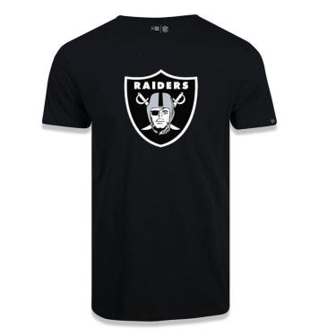 Imagem de Camiseta New Era Las Vegas Raiders Logo Time NFL Preto-Unissex
