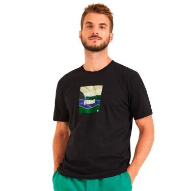 Imagem de Camiseta Forum Masculina New Box Court Print Preta-Masculino