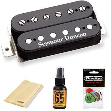 Imagem de Captador de pescoço Humbucker Seymour Duncan SH-2n Jazz Model – Acompanha pacote de palhetas e kit de polimento Dunlop Variety (Preto)