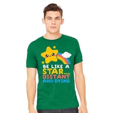 Imagem de TeeFury - Like A Star - Texto masculino, camiseta, Verde, G