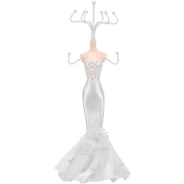 Imagem de Manequim princesa modelo saia rack manequim em vestido de noite porta jóias berloque expositor colar rack brinco colar pulseira anéis organizador para meninas presente de noiva/1168