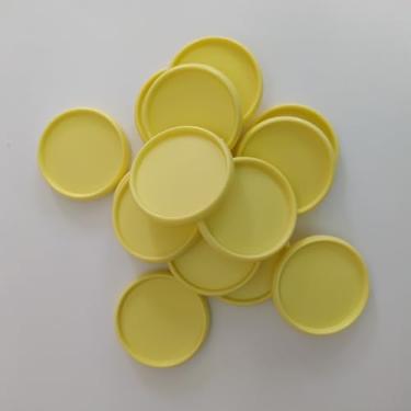 Imagem de Kit 12 Discos G 32mm de Caderno Infinito Sistema Inteligente Amor Infinito Cadernos - Liso (Amarelo Claro)