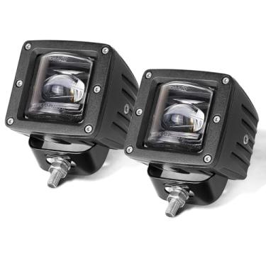 Imagem de AKD Part Faróis de neblina de LED SAE de 7,6 cm, aprovados pelo DOT, quadrados, cubos de LED, feixe de corte, luzes de neblina, 2 peças para caminhões, caminhonete, SUV, carro, Wrangler Toyota, Nissan