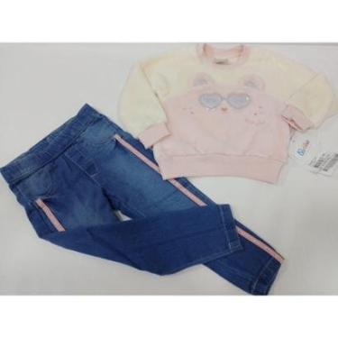 Imagem de Conjunto Blusa Pelo Calça Jeans Menina Inverno Paraiso 13181-Feminino
