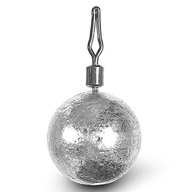 Imagem de AMYSPORTS Kit de pias de chumbo para pesca removível, pesca de água salgada, robalo, redondo, giratório, formato redondo, bola de canhão de água doce, 25 peças, 3/17 oz