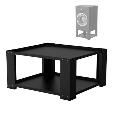 Imagem de SKM Pedestal de lavanderia para lavadora e secadora de 45,7 cm de altura - Serve para lavadora e secadora de 71 cm e 71 cm, suporte de aço resistente, capacidade de 317,5 kg, pedestais de máquina de